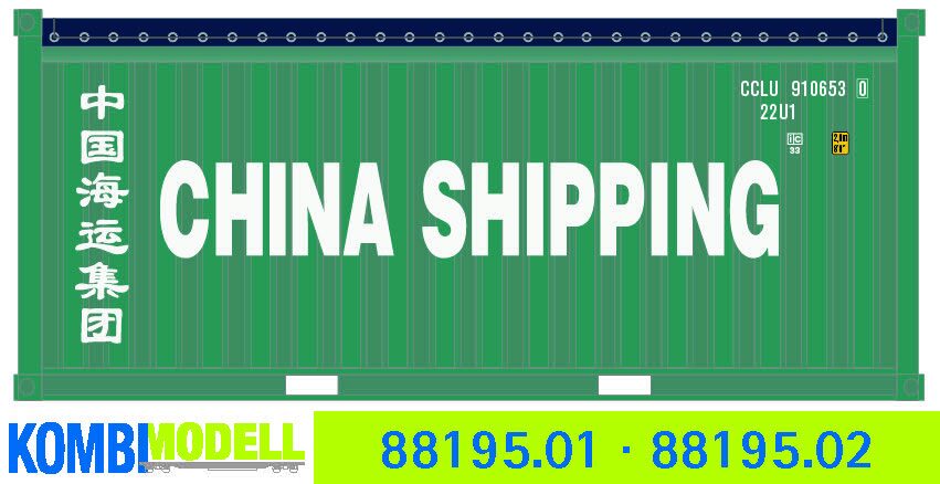 Kombimodell 88195.01 Ct 20' Open-Top (22U1) »China Shipping« ═ SoSe 